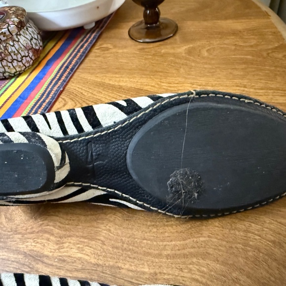 J. SHOES Suede Zebra Print Flats/Tiny Heel | Size 8-9 | Tanya Model - Picture 10 of 16